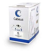 Cabeus FTP-4P-Cat.5e-PATCH-LSZH-GY Кабель витая пара FTP (F/UTP), категория 5e, 4 пары, 7x0.16 мм (26 AWG), многожильный (patсh), серый, LSZH, нг(А)-HF, (305 м) | код 9979c | Cabeus