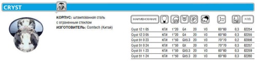 Светильник Cryst 12 1 05 | код. CH918066 | Комтех