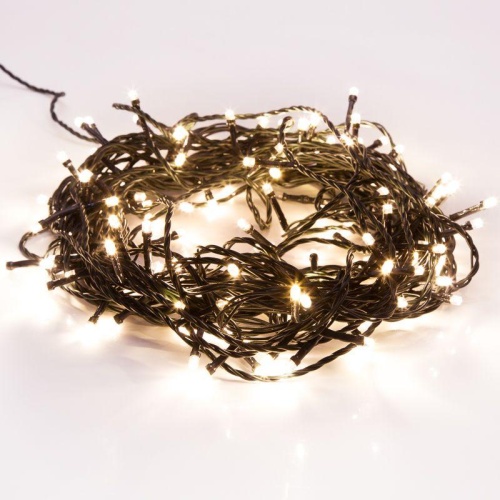 Гирлянда светодиодная универсальная 200 LED тёплый белый 20 м, с контроллером | код 304-116 | Neon-Night фото 7