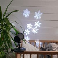 Проектор LED бел. снежинки 220В | код 601-263 | Neon-Night