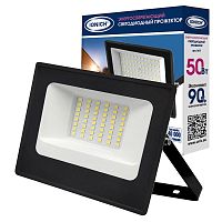 Прожектор светодиодный ДО-50w 6500К 4250Лм IP65 черный IONICH | код 1477 | Universal
