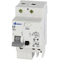 Выключатель автоматический дифференциальный 1P+N 63А Idn-30mA тип А | код 7000677 | Контактор