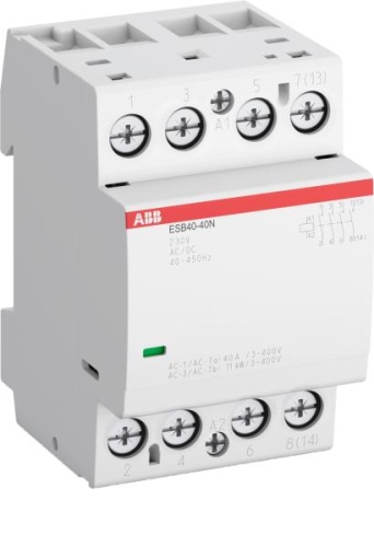 Контактор ESB40-20N-01 модульный (40А АС-1. 2НО). катушка 24В AC/DC ESB40-20N-01 | код 1SAE341111R0120 | ABB