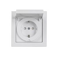 Розетка SCHUKO с заземлением, 16А / 250В, зажимные клеммы, серия Impressivo, белый, IP44 20EUJW-84 | код 2TKA000698G1 | ABB
