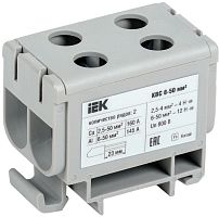 Клемма вводная силовая КВС 6-50мм2 2х-рядная серая | код YZN13-050-K03 | IEK