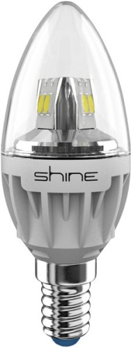 Лампа светодиодная диммируемая Crystal LED Crystal C E14, 4Вт, 3000К 220 В SHINE | код 215233 | SHINE