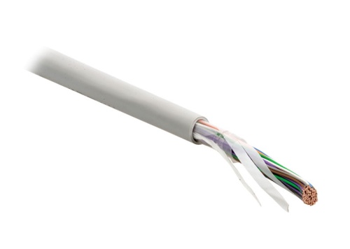 Hyperline UUTP100-C3-S26-IN-PVC-GY (UTP100-C3-SOL-26AWG-IN-PVC-GY) Кабель витая пара. неэкранированная U/UTP. категория 3. 100 пар (26 AWG). одножильный (solid). PVC. –20 C - +60 C. серый | код 36574 | Hyperline