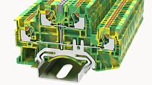 DSKK1.5-PE-01P-1C-00Z(H), Клемма PUSH-IN, 2 ур., 1.5 мм.кв., PE, шт | код 11040000195 | DEGSON