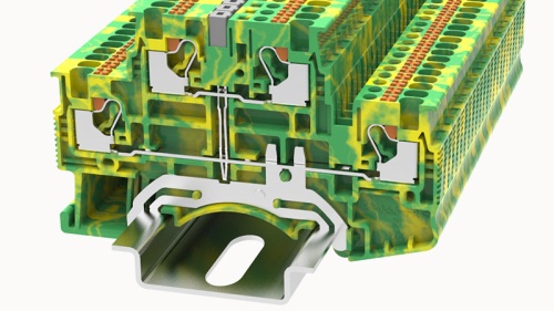 DSKK1.5-PE-01P-1C-00Z(H), Клемма PUSH-IN, 2 ур., 1.5 мм.кв., PE, шт | код 11040000195 | DEGSON