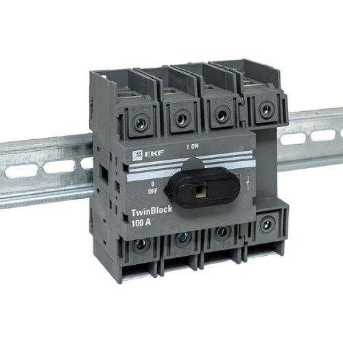 Рубильник 100A 4P c рукояткой управления для прямой установки TwinBlock EKF | код tb-100-4p-f | EKF фото 4