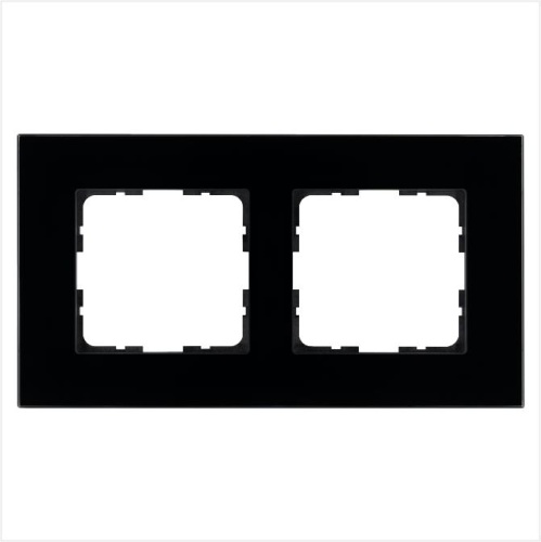 Рамка 2-постовая, стекло Black Glass | код G1002GB | Jasmart Рамка 2-постовая, стекло Black Glass | код G1002GB | Jasmart
