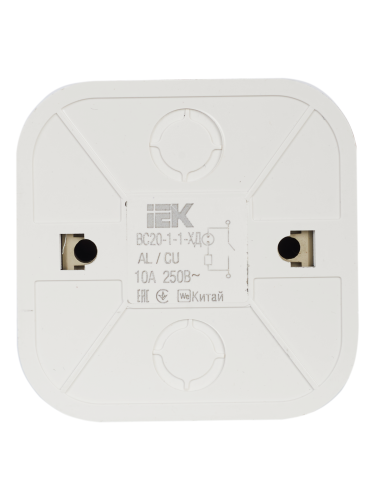 Выключатель 1-клавишный для открытой установки с индикацией ВС20-1-1-ХД 10А GLORY дуб | код EVH11-K24-10 | IEK фото 2
