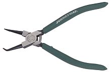 AG010005 Щипцы загнутые 90° для стопорных колец с ПВХ рукоятками, сжим, 180 мм, 12-65 мм | код AG010005 | JONNESWAY