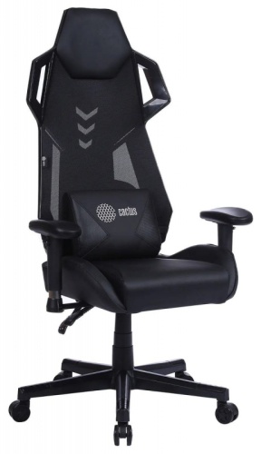 Кресло игровое Cactus CS-CHR-090BL черный эко.кожа/сетка крестов. нейлон | код 1660825 | CACTUS