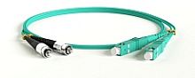 Hyperline FC-D2-503-FC/PR-SC/PR-H-8M-LSZH-AQ Патч-корд волоконно-оптический (шнур) MM 50/125(OM3), FC-SC, duplex, LSZH, 8 м | код 425808 | Hyperline
