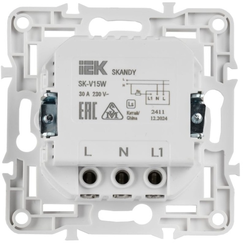Выключатель карточный SKANDY 30А SK-V15W арктич. бел. IEK SK-V11-0-10-K01 фото 3 Выключатель карточный SKANDY 30А SK-V15W арктич. бел. IEK SK-V11-0-10-K01 фото 3