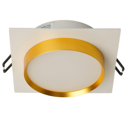 Светильник ДВО-15w GX53 без лампы квадратный белый золото | код 51362 | Feron Светильник ДВО-15w GX53 без лампы квадратный белый золото | код 51362 | Feron