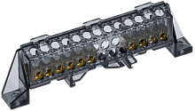 TEKFOR Шина N ноль в комб. изол. Стойка 6х9-4+6-Ч IEK | код TF-NN10-46-DP-K02 | IEK