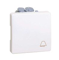 Кнопка клавишная свет 10А 250В, S27 слоновая кость | код 27151-62 | Simon