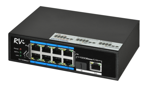 Коммутатор МАС 8К 10 портов (8 PoE) 120 Вт (2NSI08F-2H) | код С0000016636 | RVI