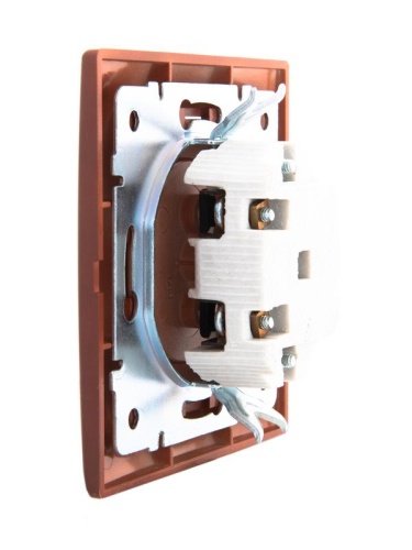Мира Розетка без заземления керамика вишня | код 701-0601-121 | LEZARD фото 5