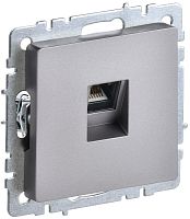 BRITE Розетка компьютерная RJ45 кат.5E РК10-БрС сталь | код BR-K10-1-K46 | IEK