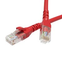 Патч-корд неэкранированный CAT5E U/UTP 4х2 LSZH красный 0.5м | код RN5EUU4505RD | DKC