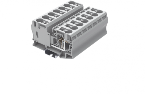 TC35-2-GY Клемма TC 1-1 проходная пружин., сеч.35мм2, сер., шт | код TC35-2-GY | SUPU