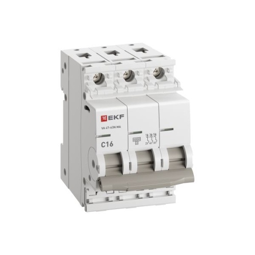 Автоматический выключатель ВА 47-63N MA 3P 16А (C) 6кА без теплового расцепителя PROXIMA EKF | код M63MA6316C | EKF фото 4 Автоматический выключатель ВА 47-63N MA 3P 16А (C) 6кА без теплового расцепителя PROXIMA EKF | код M63MA6316C | EKF фото 4