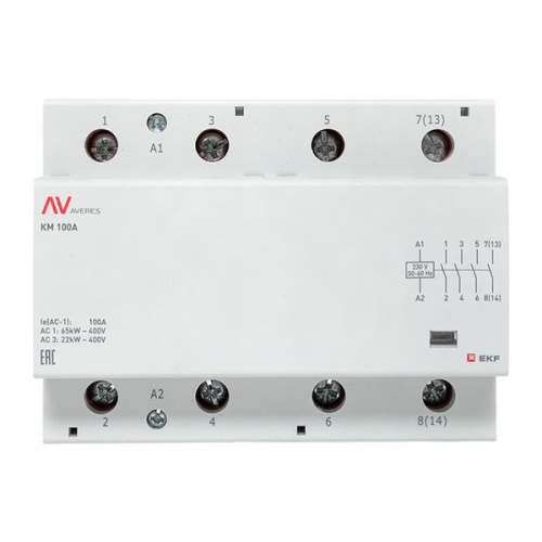 Контактор модульный КМ 100А 4NO 230VAC (6 мод.) AVERES EKF | код km-av-6-100-40-230V | EKF фото 4