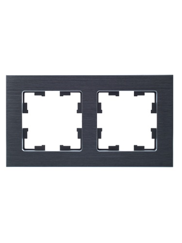 Рамка 2-м BRITE РУ-2-1-БрА металл алюм. | код. BR-M22-M-K47 | IEK фото 5