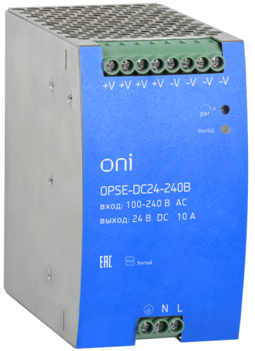 Блок питания OPSE 220В AC/24В DC 240Вт ONI | код OPSE-DC24-240B | ONI