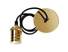 Патрон подвесной декоративный PLC со шнуром RETRO E27 230V/1M GOLDEN золотой | код 5039018 | JazzWay