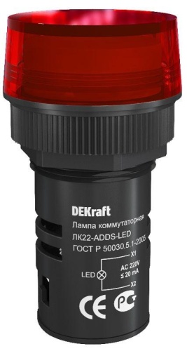 Лампа ADDS 22мм красная LED 220В | код. 25003DEK | Schneider Electric