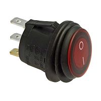 Клавишный переключатель RUICHI SB040-12V, IP65, ON-OFF, диаметр 20.2 мм, красный | код 100441 | Ruichi