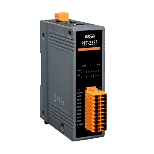 PET-2255 PoE Ethernet I/O Module with 8-ch DI and 8-ch Sink-type DO | код 00-06157944 | ICP DAS