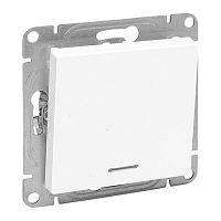 Эпика Механизм выключателя 1кл. с подсветкой белый EKF | код UP1-SWW-14 | EKF