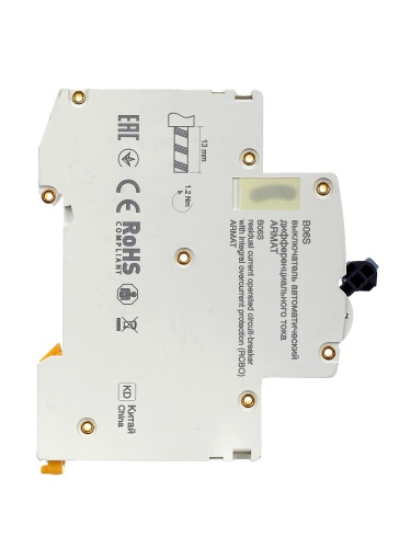 ARMAT Автоматический выключатель дифференциального тока B06S 1P+NP C20 30мА тип A (18мм) | код AR-B06S-1N-C20A030 | IEK  фото 4