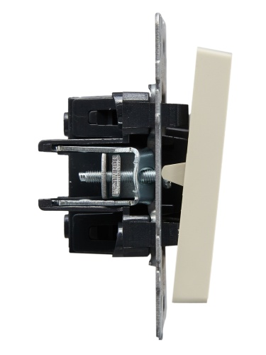 BRITE Выключатель 1-клавишный проходной 10А ВС10-1-6-БрКр бежевый | код BR-V12-0-10-K10 | IEK фото 4