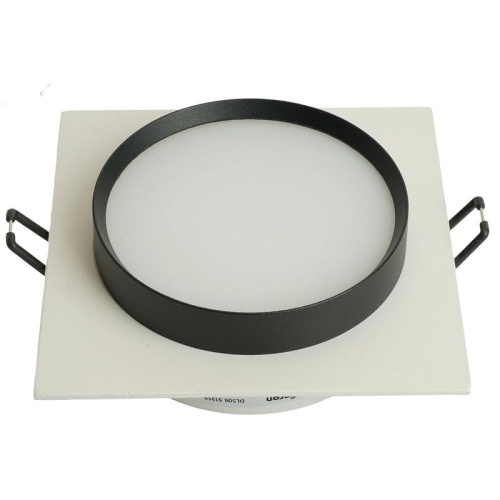 Светильник ДВО-15w GX53 без лампы квадратный белый черный | код 51359 | Feron Светильник ДВО-15w GX53 без лампы квадратный белый черный | код 51359 | Feron