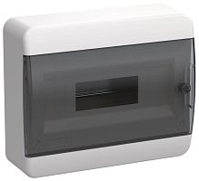 Корпус пластиковый ЩРН-П-12 IP41 черн. прозр. дверь TEKFOR | код TF5-KP12-N-12-41-K01-K03 | IEK