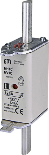 Предохранитель NH-1C/gG 125A 500V KOMBI | код 004184215 | ETI