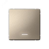 Выключатель 1-кл. ArtGallery (сх. 1а) 10AX с подсветкой механизм шампань | код GAL000513 | Systeme Electric