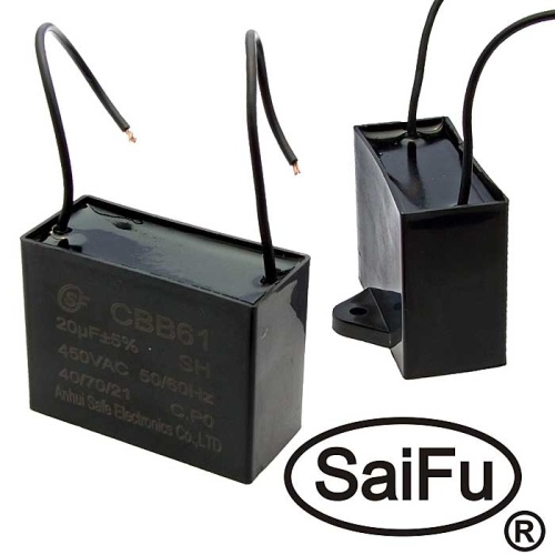 Пусковой конденсатор SAIFU CBB61, 20 мкФ, 450 В | код 101216 | Saifu
