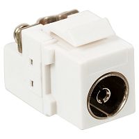 Модуль Keystone, TV-розетка, винтовое соединение, белый | код LAN-OK-TV/S-WH | LANMASTER