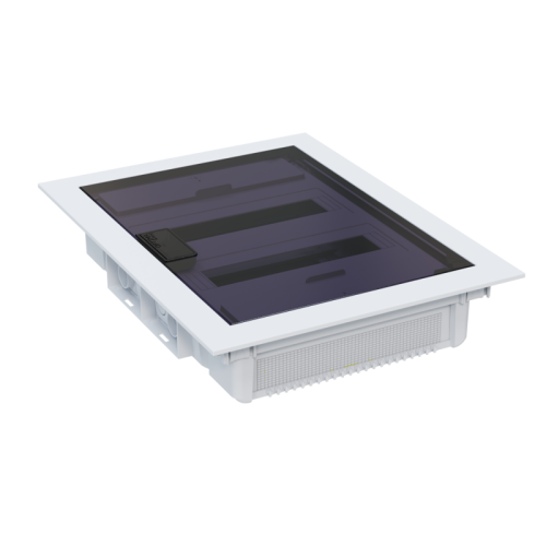 Щит распределительный встраиваемый с пласт. черной прозрачной дверцей на 24 модуля, OptiBox Pro 24-VKR-IP40 | код 379800 | КЭАЗ фото 6 Щит распределительный встраиваемый с пласт. черной прозрачной дверцей на 24 модуля, OptiBox Pro 24-VKR-IP40 | код 379800 | КЭАЗ фото 6