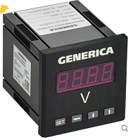 Вольтметр цифр. щит. 1-ф. 72х72 LED GENERICA | код IDV11-5-1-0-LED-G | GENERICA by IEK