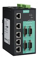 Асинхронный сервер NPort S8455I-T 4 RS-232/422/485 ports, 5 10/100M Ethernet ports, 2KV Isolation Protection, 12-48 VDC, t: -40/75 | код 00-06107523 | MOXA