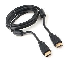 Кабель HDMI Cablexpert CCF2-HDMI4-6, 1,8м, v2.0, 19M/19M, черный, позол.разъемы, экран, 2 ферр кольца, пакет | код CCF2-HDMI4-6 | Cablexpert