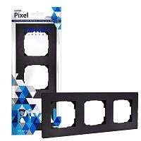 Рамка 3-м Pixel универс. карбон | код TKE-PX-RM3-C14 | TOKOV ELECTRIC